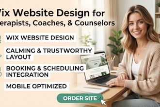 design a wix website for therapists, counselors, and coaches, redesign website