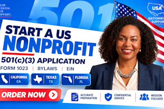 form your US nonprofit and assist with 501c3 tax exempt status application