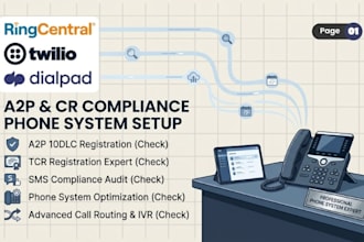 setup ringcentral a2p 10dlc twillio dialpad sms compliance phone system
