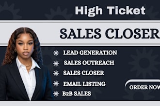 be your high ticket sales closer salesperson b2b lead generation telemarketing