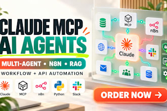 develop claude mcp server multi agent ai n8n workflow automation API integration