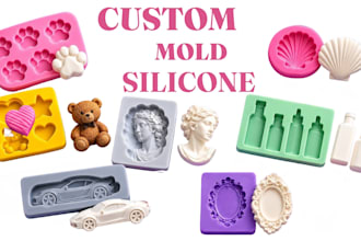 design custom 3d silicone molds for resin, chocolate, soap, and manufacturing