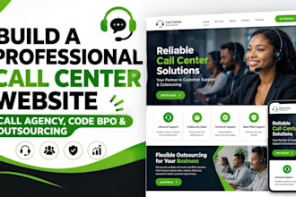 build professional call center website call agency code bpo website outsourcing