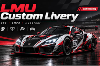 design le mans ultimate lmu custom livery fot gt3 lmp hypercar sim racing