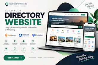 build geodirectory, brilliant directory, mylisting, divi and voxel website