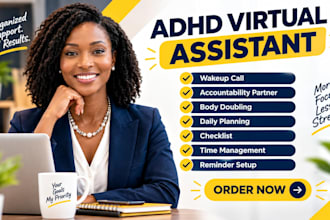 adhd virtual assistant wakeup call accountability partner body doubling assistan
