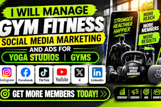 manage gym fitness social media marketing and ads for yoga studios and gyms