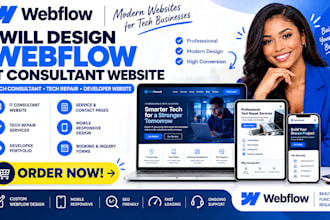 design webflow it consultant website tech repair  developer website