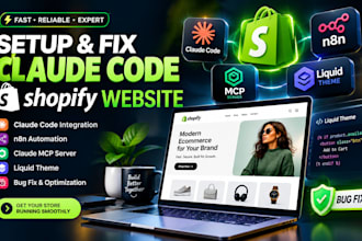 setup claude code shopify website claude mcp server n8n liquid theme bug fix