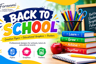 design creative back to school flyers educational graphics and posters