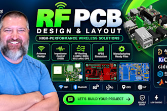 design rf pcb layout, impedance control, antenna, wifi, hfss, iot