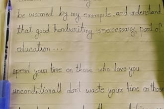write in beautiful cursive handwriting