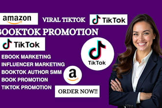 viral booktok video promotion amazon kindle ebook promotion tiktok booktok ads