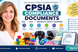 create cpsia compliance documents, CPC, gcc and product safety documentation
