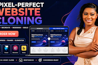 copy clone or recreate any website in framer wordpress with pixel perfect design