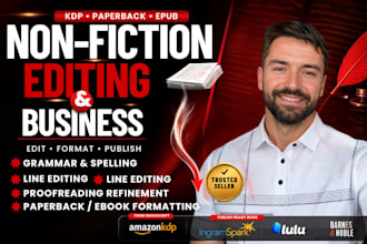 do book publishing  and non fiction book editor, business book editor
