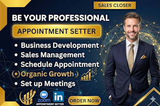 be your linkedin marketing manager and b2b appointment setter