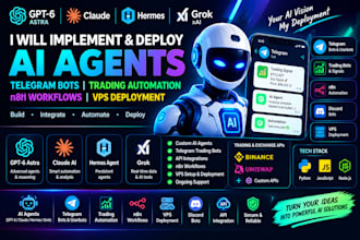 gpt 6 astra hermes claude userbot telegram trading bot api xai grok bot n8n vps