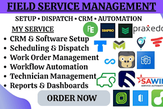 setup and automate field service management jobber housecallpro CRM and dispatch