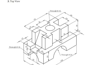 draw 2d orthographic projection, isometric section,multiview engineering drawing