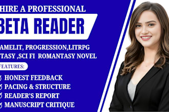 beta read litrpg, progression fantasy, sci fi novel romance fantasy alpha reader