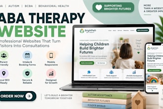 design an aba therapy website for autism and behavioral health practice