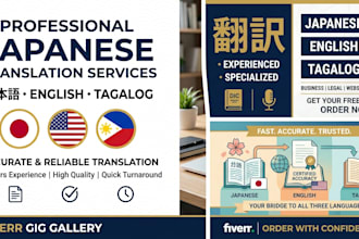translate japanese english and tagalog naturally and accurately