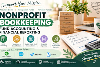 do nonprofit bookkeeping, fund accounting and financial reporting