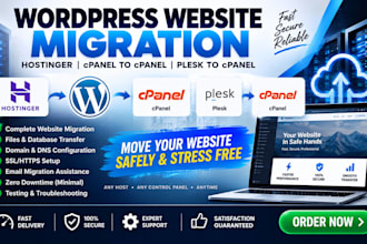 migrate wordpress website hostinger provider cpanel to cpanel plesk to cpanel