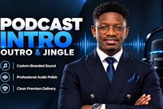 create custom podcast intro outro jingle and theme music