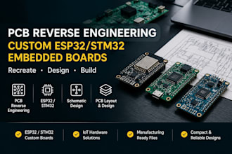 design esp32 stm32 custom pcbs and reverse engineer discontinued electronics