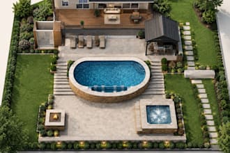 design 2d landscape plans, garden design and site plans for your backyard