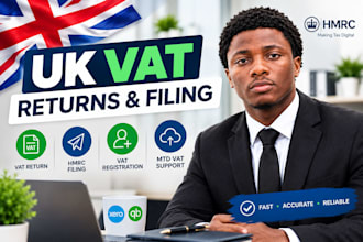 prepare UK vat return, vat filing and hmrc vat registration
