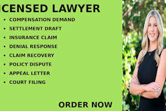 handle insurance court matters, compensation claims, and claim recovery cases
