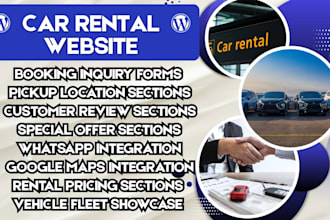 design a professional car rental website, car dealership with online booking