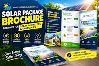 create a solar package brochure for solar installers and companies