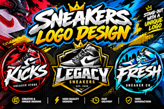 design a custom sneaker logo for your shoe brand or store