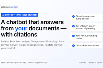 build an ai chatbot that answers from your documents, self hosted on dify