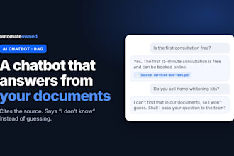 build a custom ai chatbot trained on your documents, rag on dify or n8n
