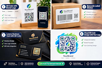 design a professional custom qr codes with brand logo