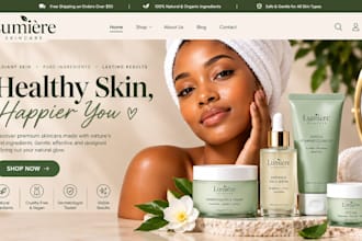 skincare website skincare shopify store beauty website beauty store spa website