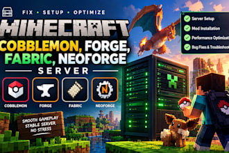 fix setup and optimize your minecraft cobblemon, forge, fabric, neoforge server
