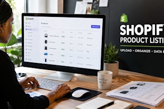 create shopify product catalog product listing and product data entry