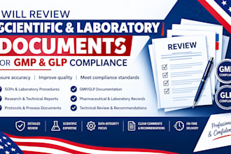 review scientific and laboratory documents for gmp glp compliance