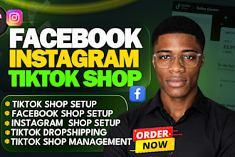 tiktok shop setup facebook shop and instagram shop and be tiktok shop manager