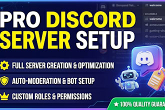 set up a professional gaming and community discord server