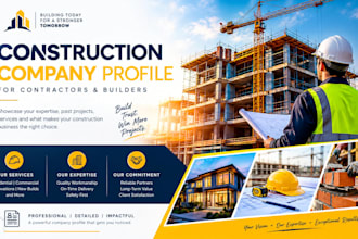 create a construction company profile for contractors and builders