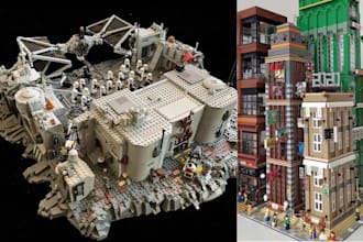 design 3d lego moc modular house playset for  sets or toy with PDF instructions