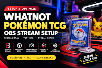 set up obs studio for whatnot pokémon tcg and card breaks