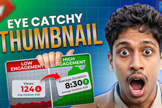 create viral eye catchy youtube thumbnail clickable thumbnail